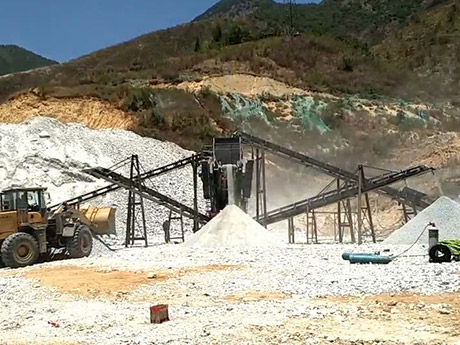 湖南时产200吨石灰石移动破碎生产线